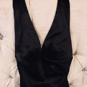B. DARLIN Black Fitted Halter Dress Size Small